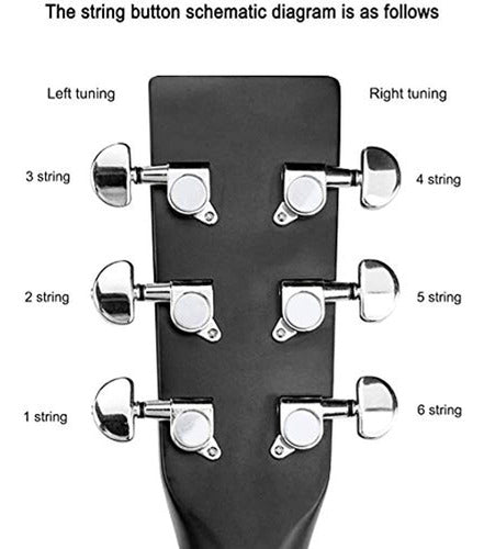 HQDeal 6PCS 3L3R Acoustic Guitar Tuning Pegs 1