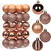 Christmas Kit Mixed Texture Balls 5cm Pack of 30 Rose Gold 0