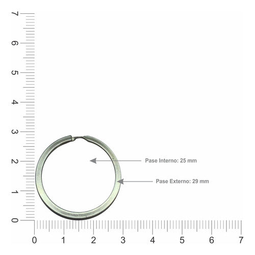 Argollas Sin Fin Plano 25mm Para Llaveros X100u. 1