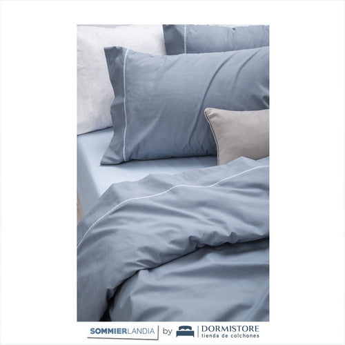 Palette Look 100% Cotton 2 ½ Bed Sheets Set - Celeste 1