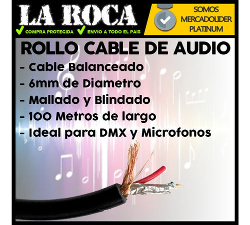 Ross Balanced Cable Roll 100 Meters DMX Microphone Audio 3