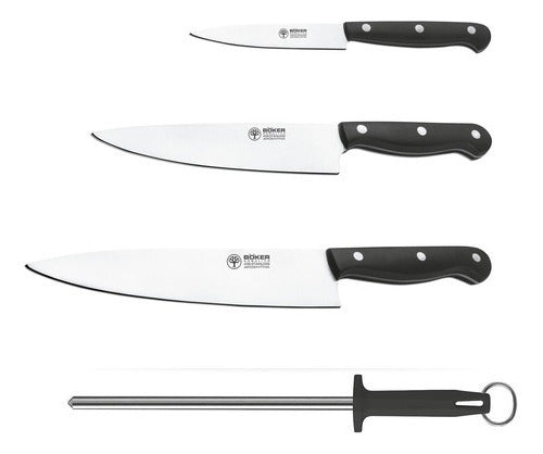 Böker Arbolito Set 3 Cuchillos Chef Gourmet + 1 Chaira Trento 0