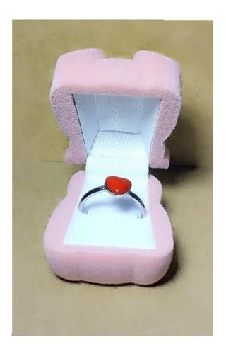 MEEKCAT Red Heart Ring + Pink Bear Case 5