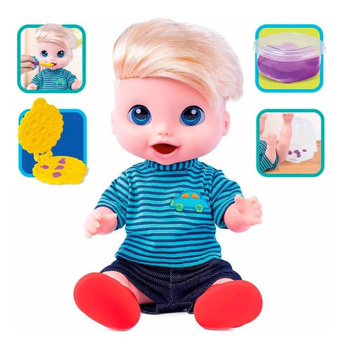 Muñeco Con Comidita Super Toys. Incluye Masa Y Pañal. Mpuy 1