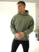 Men's Oversized Blue Hoodie Sweater - Friza Material 7