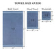 Martha Stewart Set of Towels 100% Cotton 6pcs Soft Blue 2