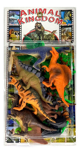 Pack De 5 Dinosaurios De Plastico Y Arboles 0