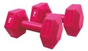 770 Store Hexagonal Dumbbell 3kg x 2 Units PVC Quality Gym 0