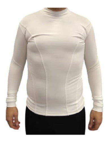 Adult White Thermal Sports Shirt + Thermal Glove 1