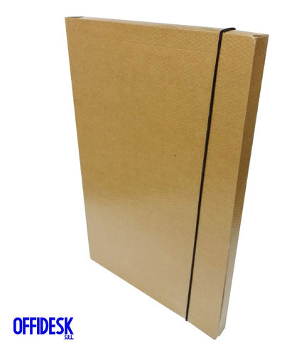 Generic 2 File Box Archive Office with Elastic 2.5cm Kraft 1