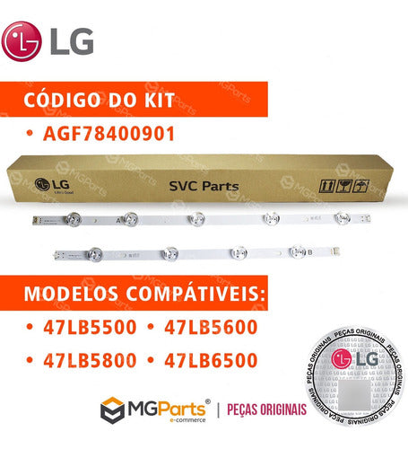 Kit Barras De Led Tv LG 47lb5800 47lb6500 Original 1