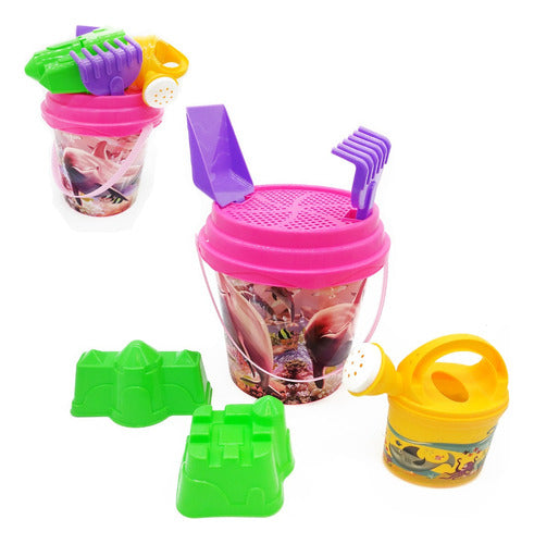 Giant Beach Set with Printed Bucket, 6 Pieces 10878 5