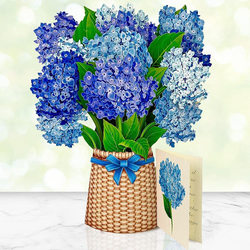 ~? Freshcut Paper Pop Up Cards, Nantucket Hydrangeas, 12 Inc 1