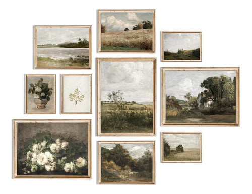 Uniro Vintage Farm Wall Decor Natural Landscape Flowers 0