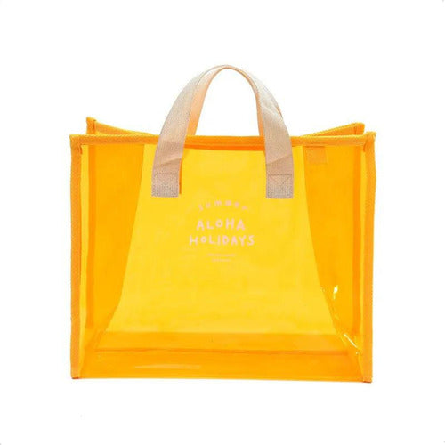 Transparent Beach Bag Women's PVC Tote Bag 0