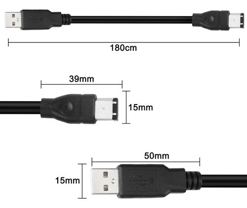 Firewire 1394 - Cable Adaptador 1.8m De 6 Pines A Usb 2.0 5