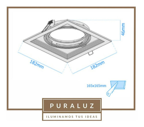 PURALUZ Adjustable Black AR111 Recessed Light Fixture 1