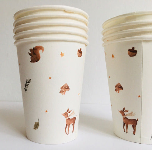 Forest Animals Disposable Party Cups x 8 Units 3