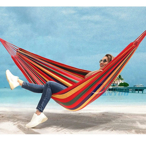 Durable Paraguayan Hammock for Camping and Garden with Bag 2