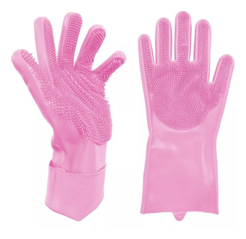 Geko Premium Silicone Dishwashing Gloves for Kitchen and Bathroom 0