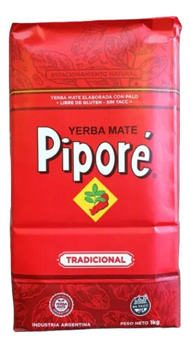 Piporé Traditional Yerba Mate 500g, Pack of 10 0