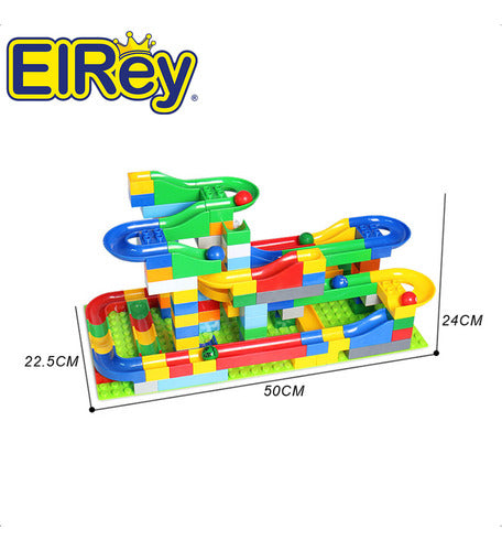 By El Rey 2 In 1 Block Track With Balls - Race Track Set 5