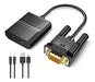 Foinnex VGA To HDMI Adapter With Audio Up To 1080p Cable 0.5m 0