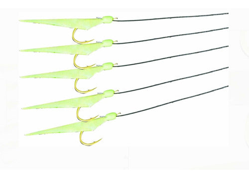 Linea Mustad Sabiki #10 - Glow Fish Skin  - Pesca De Mar 0