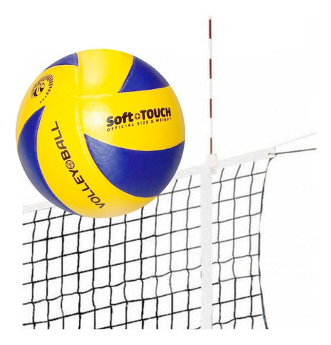 CALUMA Volleyball Set with Ball, Antenna Poles, and 3m Net 0