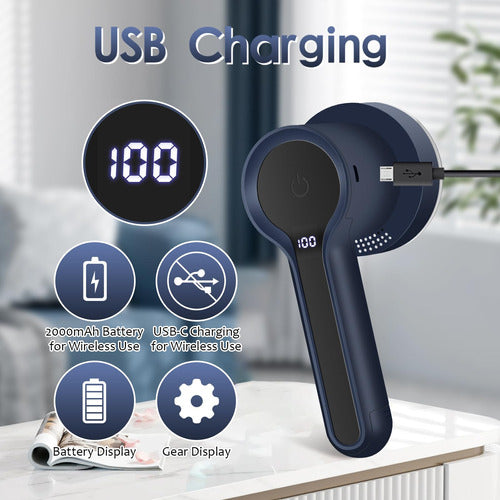 Cepillo Electrostatico Removedor De Pelusas Recargable Usb A 4