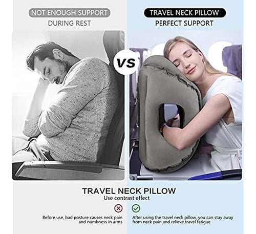 BLABOK Inflatable Travel Pillow, Multifunctional Neck Travel Pillow 1