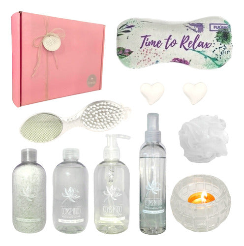 Zen Spa Gift Box Set with Jasmine Aroma - Pamper Yourself or a Loved One with Relaxation and Bliss - Set Caja Regalo Mujer Box Spa Jazmín Kit Zen N03 Feliz Día
