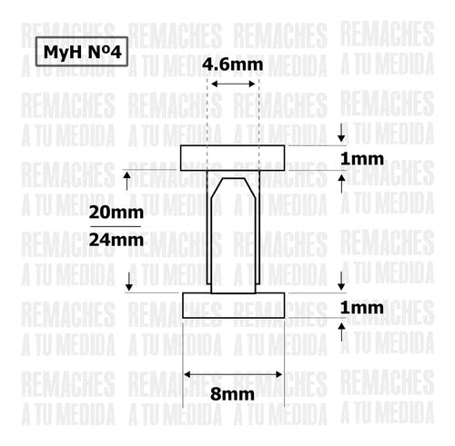 Remachesatumedida Remache Bronce Macho Hembra Combo X10 Juegos Nº2 / Nº3 / Nº4 2