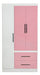 Children's Wardrobe Closet Maximum 3 Doors Pink and White 13