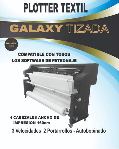 Galaxy Tizadas Plotter With 2 Cabelzales And 4 Textiles Heads 1