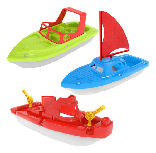 Fun Little Toys 3 Boat Bath Toy Set 0