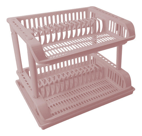 Detachable 2-Tier Plastic Drainer with Tray 8