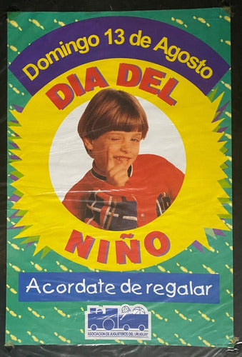 Afiche Antiguo Día Del Niño Jugueteros Década 80 Ez4b2 0