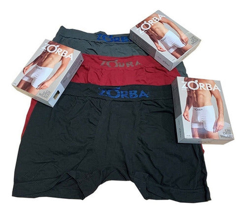 Combo 6 Zorba Men's Boxer Shorts + 6 Women's Cotton Thong Panties 5