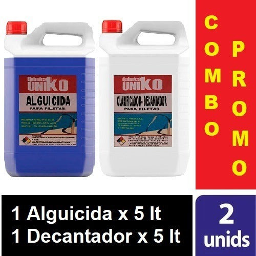 Uniko Combo Mantenimiento Clarificante + Alguicida X 5 Lt 1