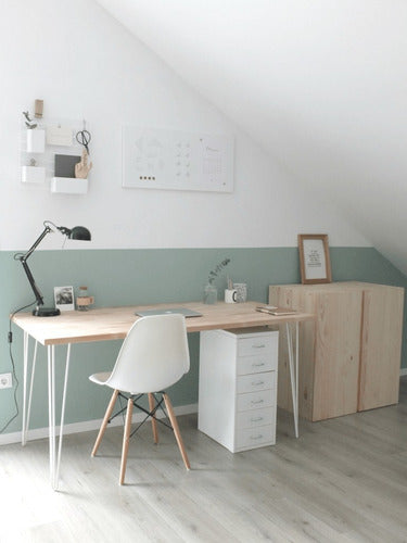 Modern Scandinavian Desk with Reinforced Hairpin Legs 90x45 Top 4