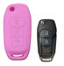 Cubre Volante + Funda Llave Silicona Ford Ka Nuevo - Rosa 4