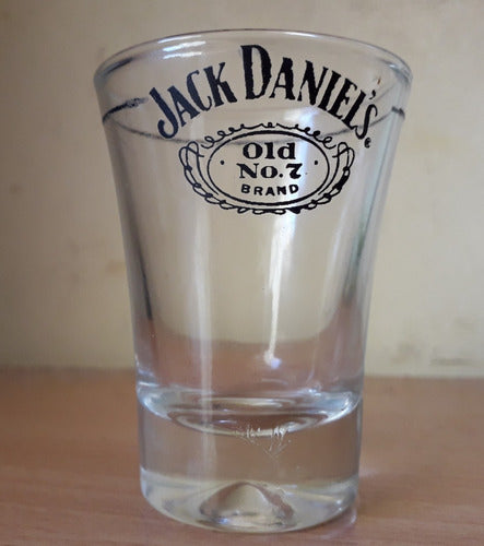 Vaso Vasito Shot Whisky Jack Daniel's Logo Alt7cm Vidrio C/u 1