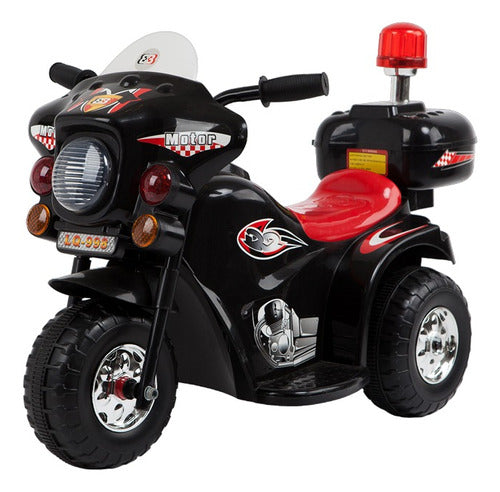 Shine 6V Black Battery Powered Motorcycle CM-SHL1998 0