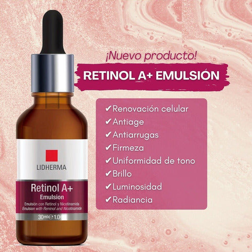 Kit Retinol A+ Emulsión + Protector Solar Uva Spf 50 Lidherm 1