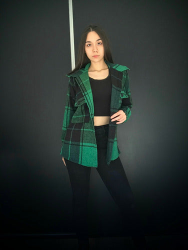 PARINA Oversize Checkered Shirt Jacket 2