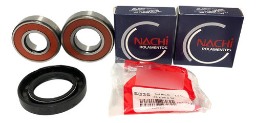 NACHI Kit Lavarropa Ruleman 6204 6205 2RSC3 + Retén 0