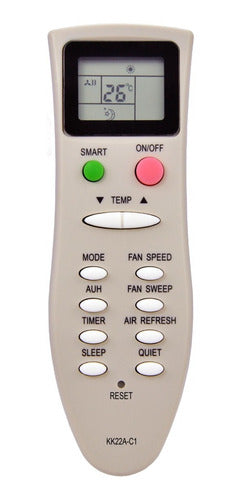 Queen Digital KK22A-C1 Zenith Voltas Air Conditioner Remote Control 0