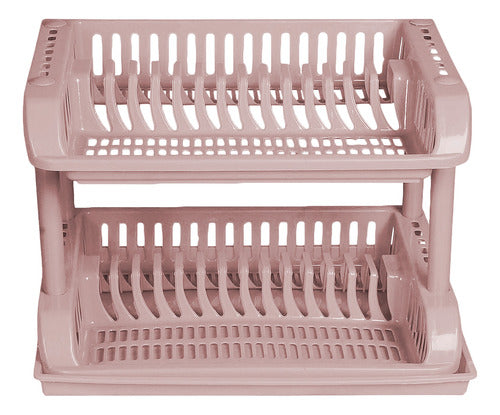 Detachable 2-Tier Plastic Drainer with Tray 2