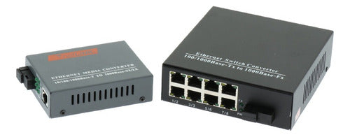 Transceptor De Fibra Óptica De Modo Único De Mídia Ethernet 1